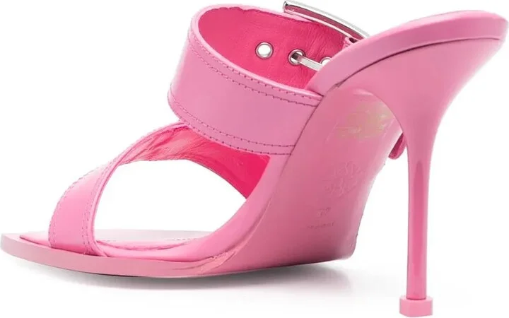 100mm Buckled Leather Sandals - Image 3