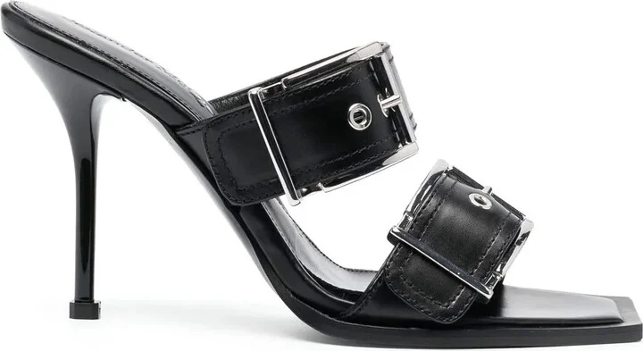 100mm Buckled Leather Sandals