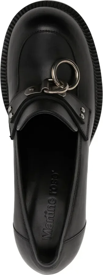 100mm Bulb-Toe Leather Pumps - Image 4