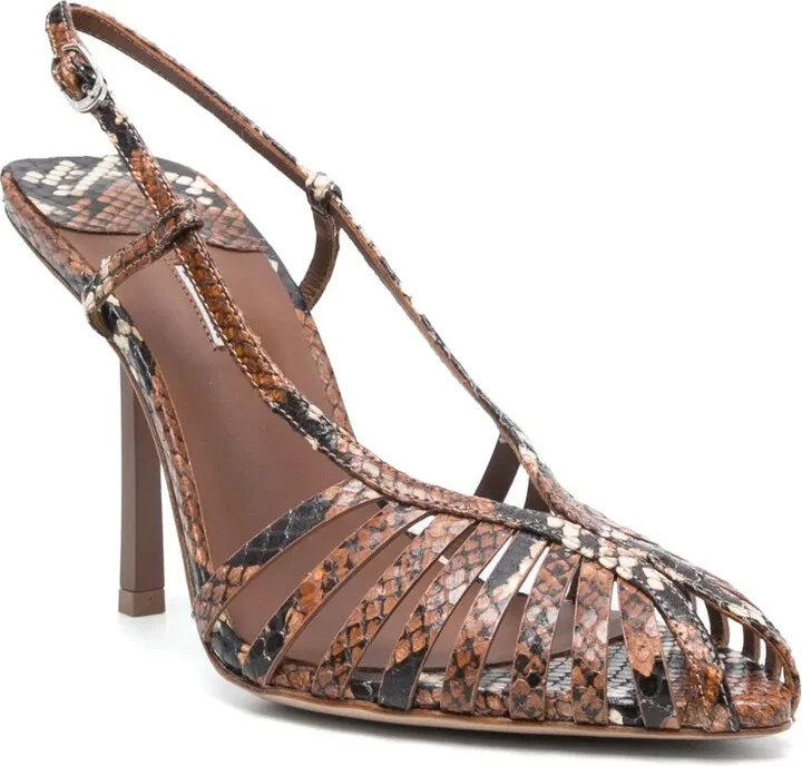100mm Cage slingback pumps - Image 2