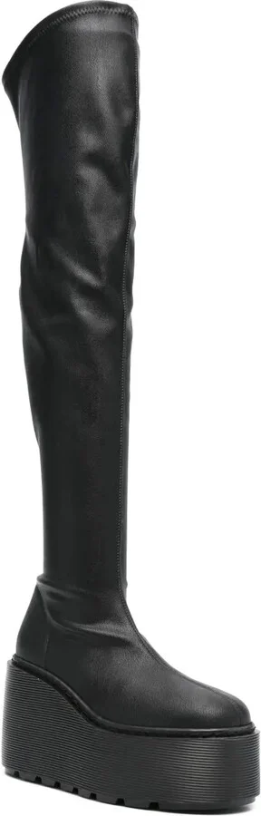 100mm Calf-Leather Platform Boots - Image 2