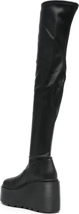 100mm Calf-Leather Platform Boots - Image 3