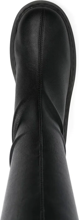100mm Calf-Leather Platform Boots - Image 4