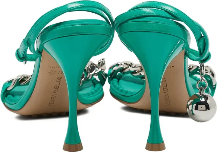 100mm Chain-Embellished Heeled Sandals - Image 3