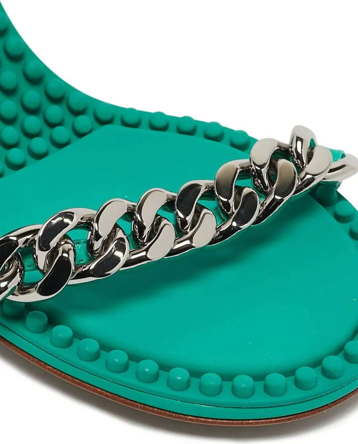 100mm Chain-Embellished Heeled Sandals - Image 5