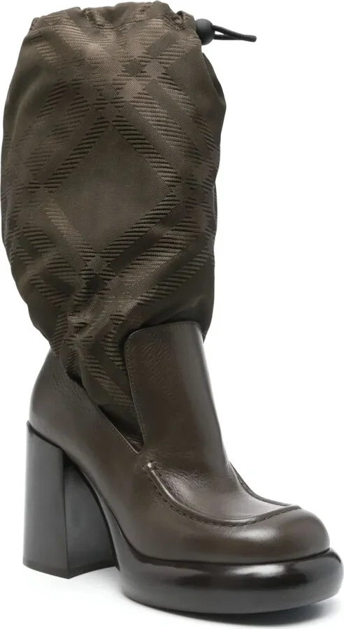 100mm Check-Jacquard Boots - Image 2