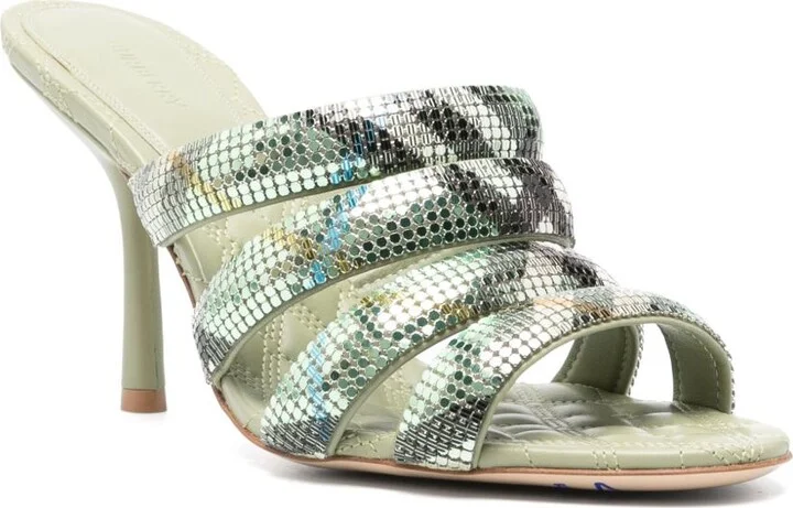 100mm Check Mesh Mules - Image 2