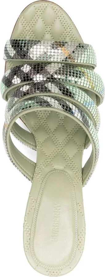 100mm Check Mesh Mules - Image 4