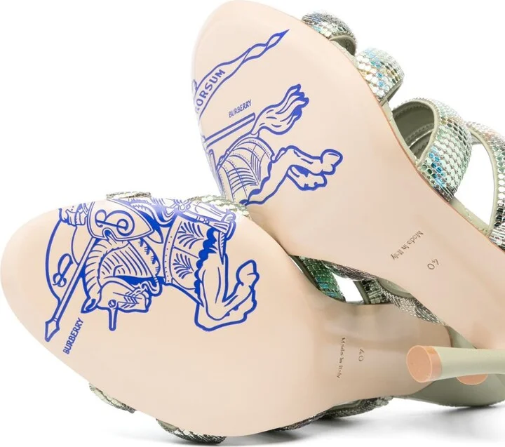 100mm Check Mesh Mules - Image 5