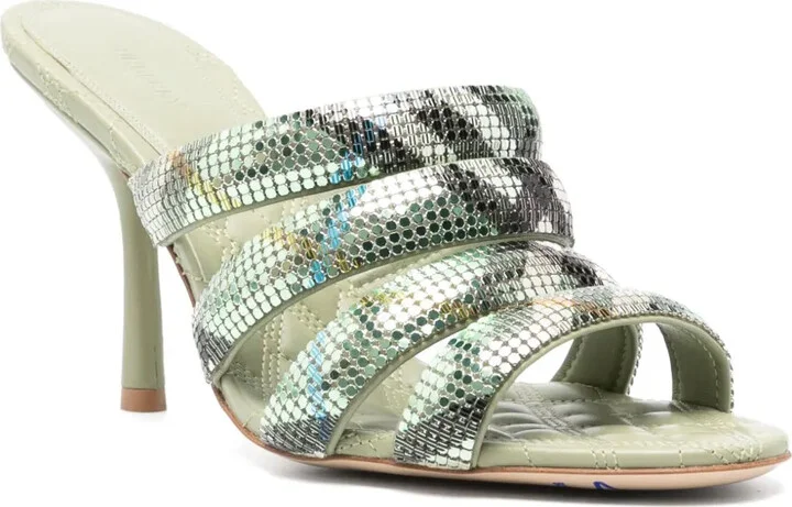 100mm Check Mesh Sandals - Image 2