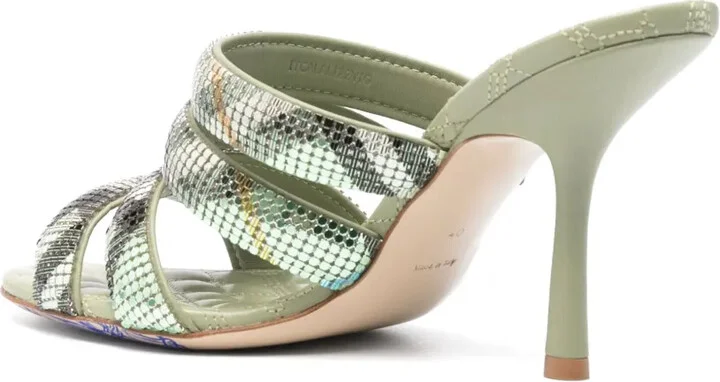 100mm Check Mesh Sandals - Image 3