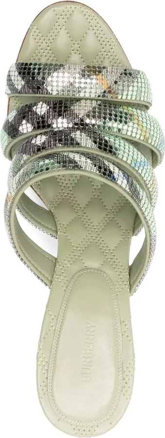 100mm Check Mesh Sandals - Image 4