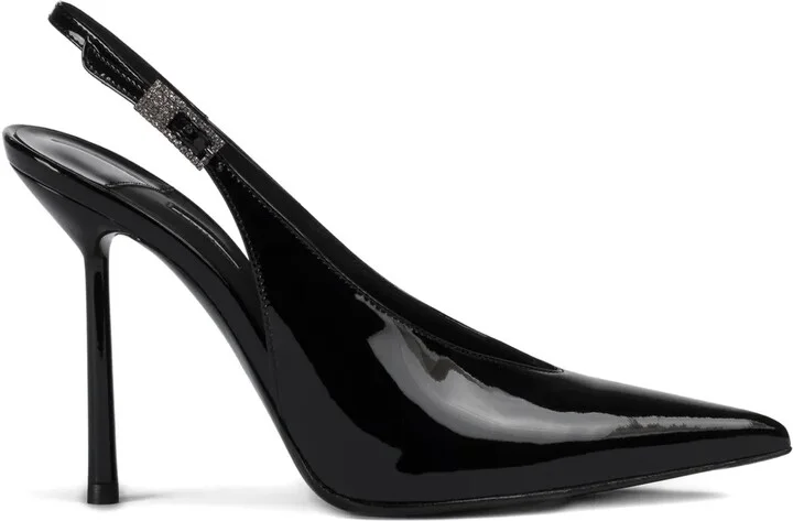 100mm Clivage slingback crystal-embellished pumps