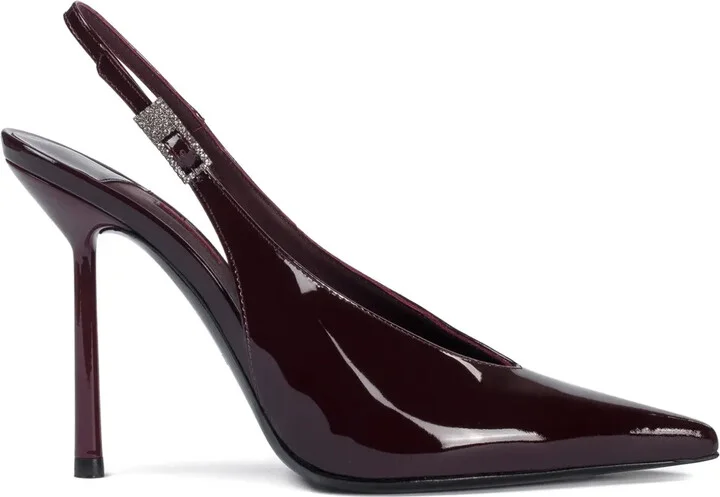 100mm Clivage slingback crystal-embellished pumps