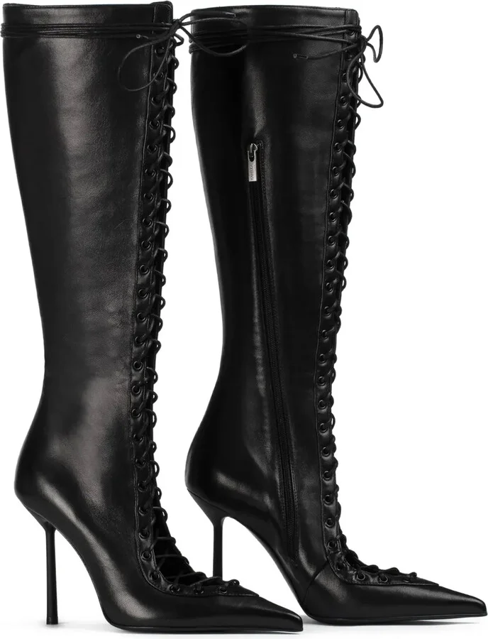 100mm Colette lace-up pointed-toe boots - Image 2