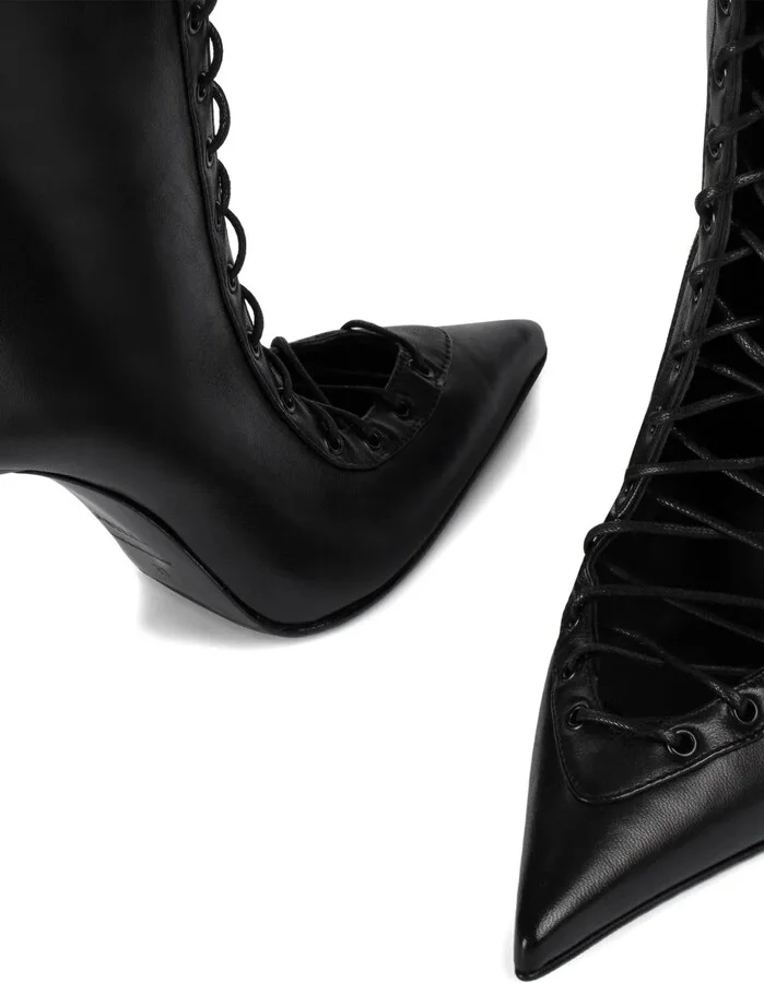 100mm Colette lace-up pointed-toe boots - Image 4