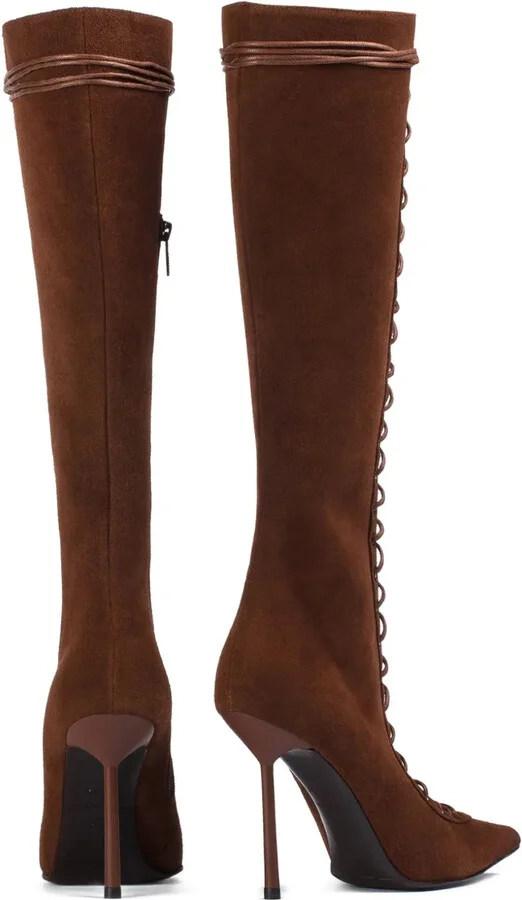 100mm Colette lace-up suede boots - Image 3