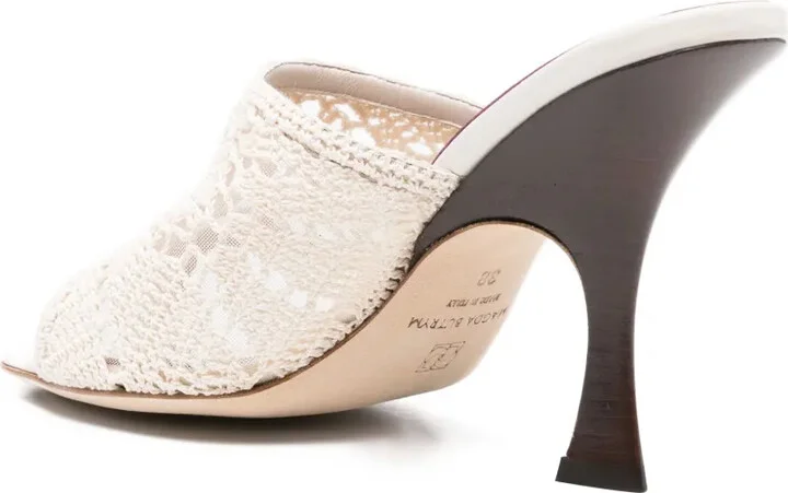 100mm Crochet Thong Heeled Sandals - Image 3