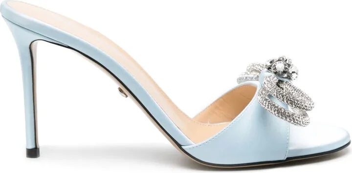 100mm Crystal-Embellished Bow-Detail Sandals
