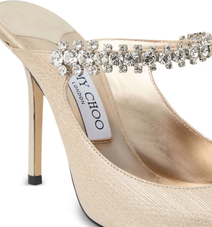 100mm Crystal-Embellished Heeled Mules - Image 4