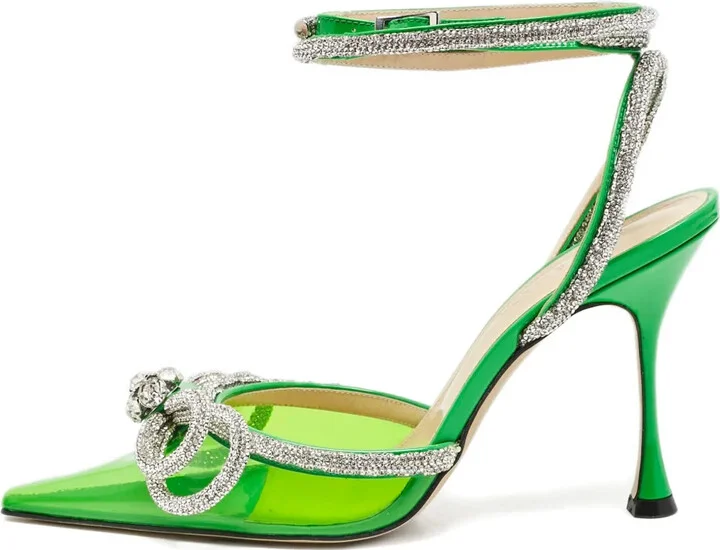 100mm Crystal-Embellished Heeled Pumps