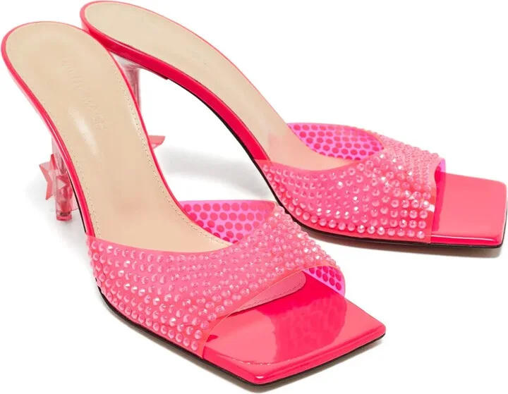 100mm Crystal-Embellished Heeled Sandals - Image 2