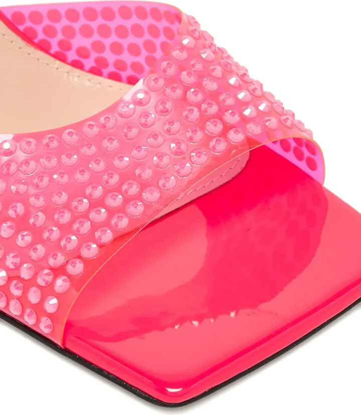 100mm Crystal-Embellished Heeled Sandals - Image 4