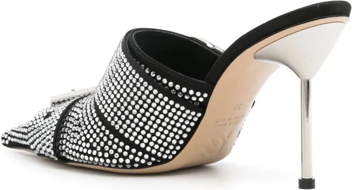 100mm Crystal-Embellished Mules - Image 3