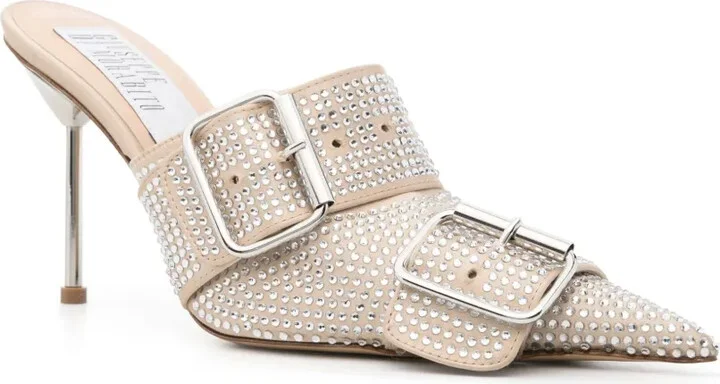 100mm Crystal-Embellished Mules - Image 2