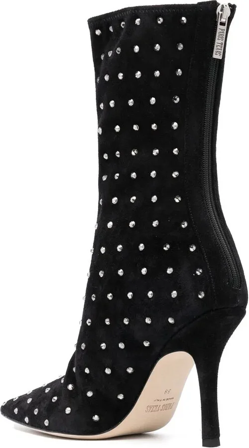 100mm Crystal-Embellished Pointed Boots - Image 2