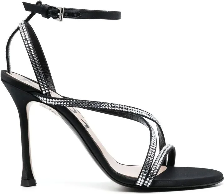 100mm Crystal-Embellished Sandals
