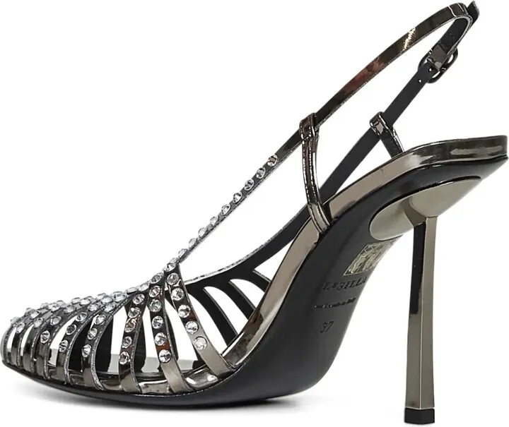 100mm Crystal-Embellished Slingback Sandals - Image 3