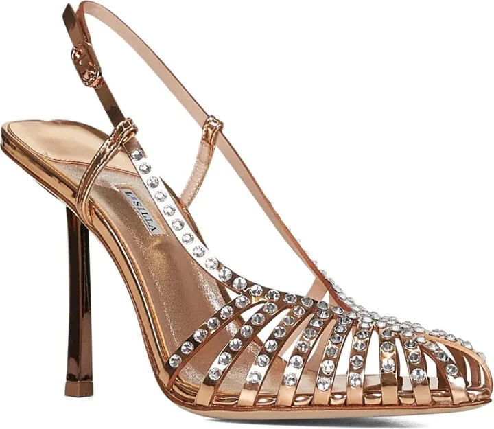 100mm Crystal-Embellished Slingback Sandals - Image 2