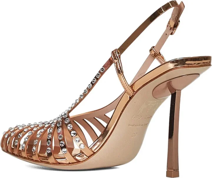 100mm Crystal-Embellished Slingback Sandals - Image 3