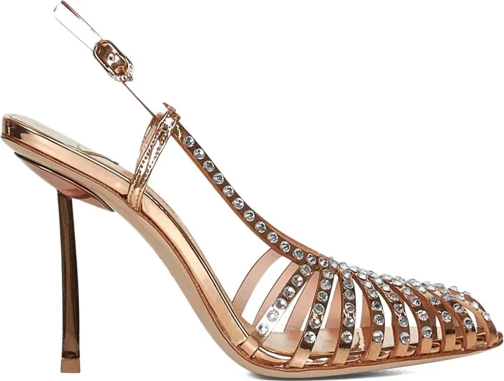 100mm Crystal-Embellished Slingback Sandals