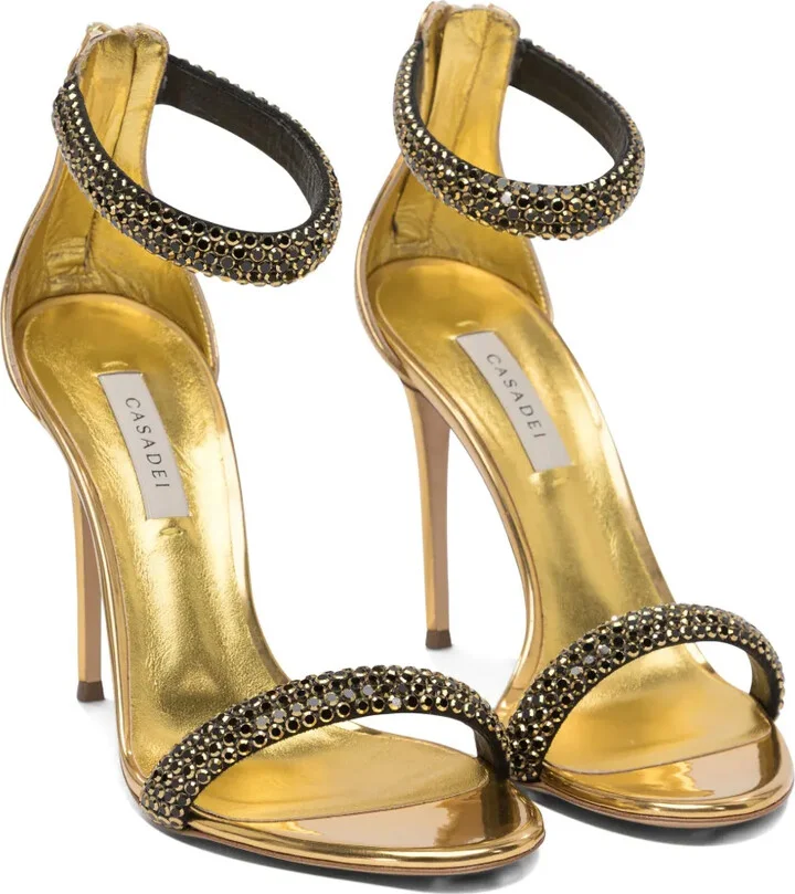 100mm Crystal-Embellished Stiletto Sandals - Image 2