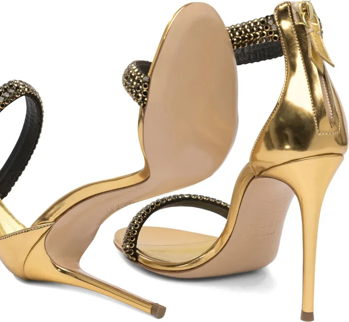 100mm Crystal-Embellished Stiletto Sandals - Image 3