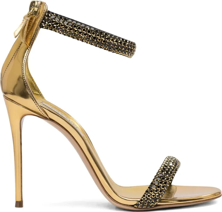 100mm Crystal-Embellished Stiletto Sandals