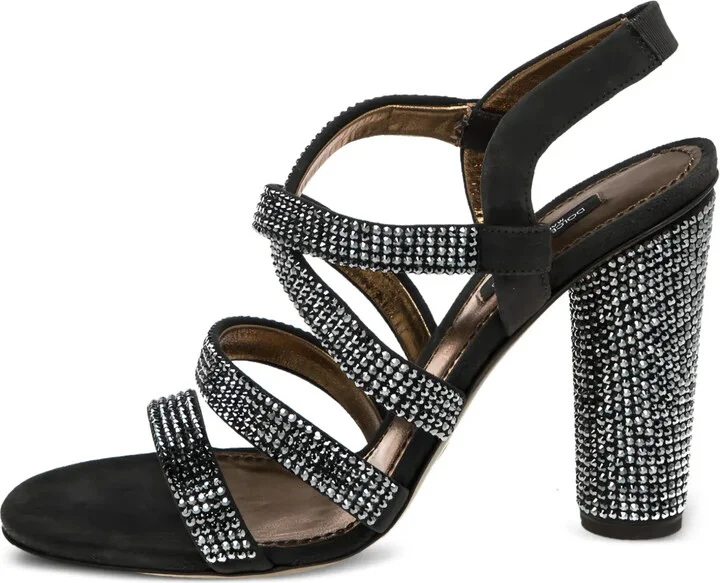 100mm Crystal-Embellished Suede Sandals