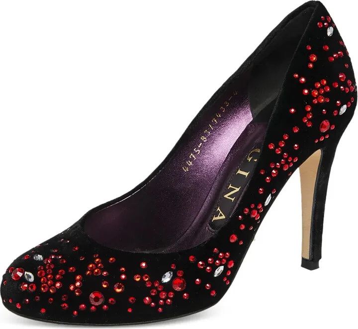100mm Crystal-Embellished Velvet Pumps - Image 3