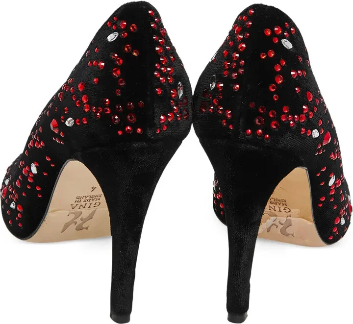 100mm Crystal-Embellished Velvet Pumps - Image 4