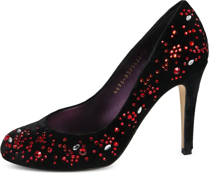 100mm Crystal-Embellished Velvet Pumps