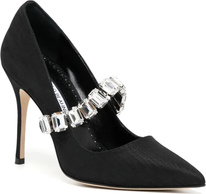 100mm Crystal Pointed Pumps - Image 2