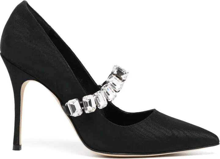 100mm Crystal Pointed Pumps