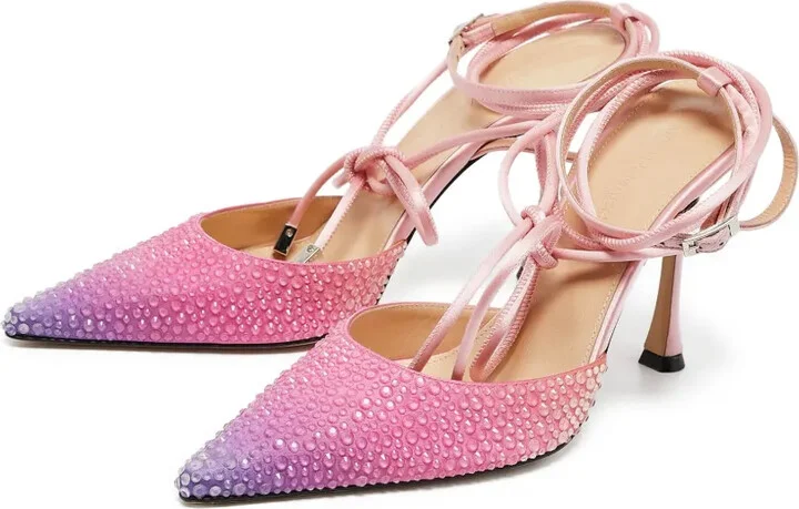 100mm Crystal Satin Pumps - Image 2