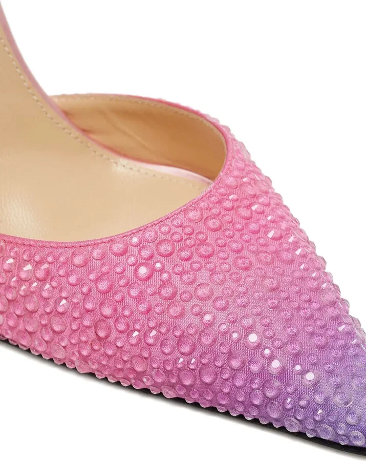 100mm Crystal Satin Pumps - Image 5