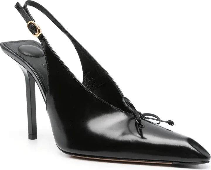 100mm Cubisto leather pumps - Image 2