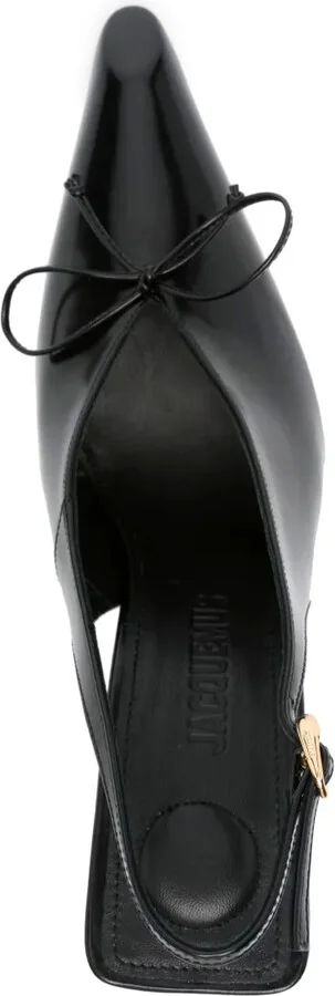 100mm Cubisto leather pumps - Image 4