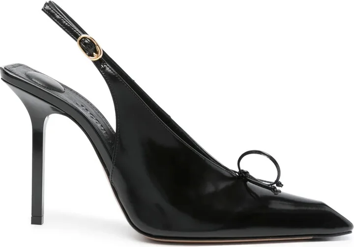100mm Cubisto leather pumps