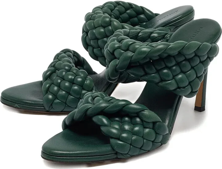 100mm Curve braided leather sandals - Image 2